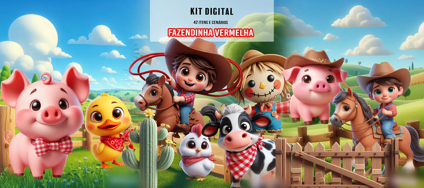 Fazendinha Vermelha- Kit Digital  1