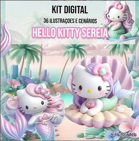  Hello Kitty Sereia- Kit Digital   