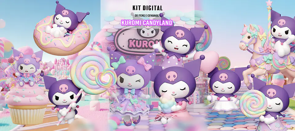  Kuromi Candyland- Kit Digital     1