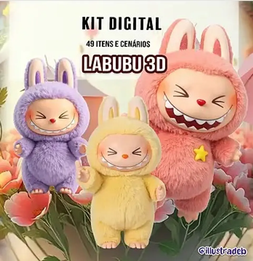 Labubu 3D- Kit Digital      1
