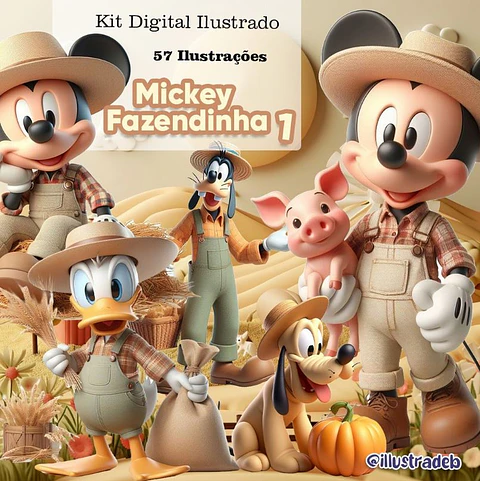 Mickey Fazendinha 1- Kit Digital 