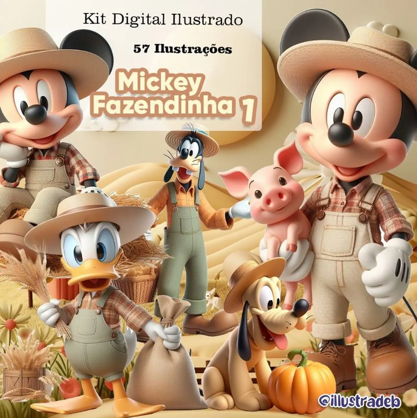 Mickey Fazendinha 1- Kit Digital  1