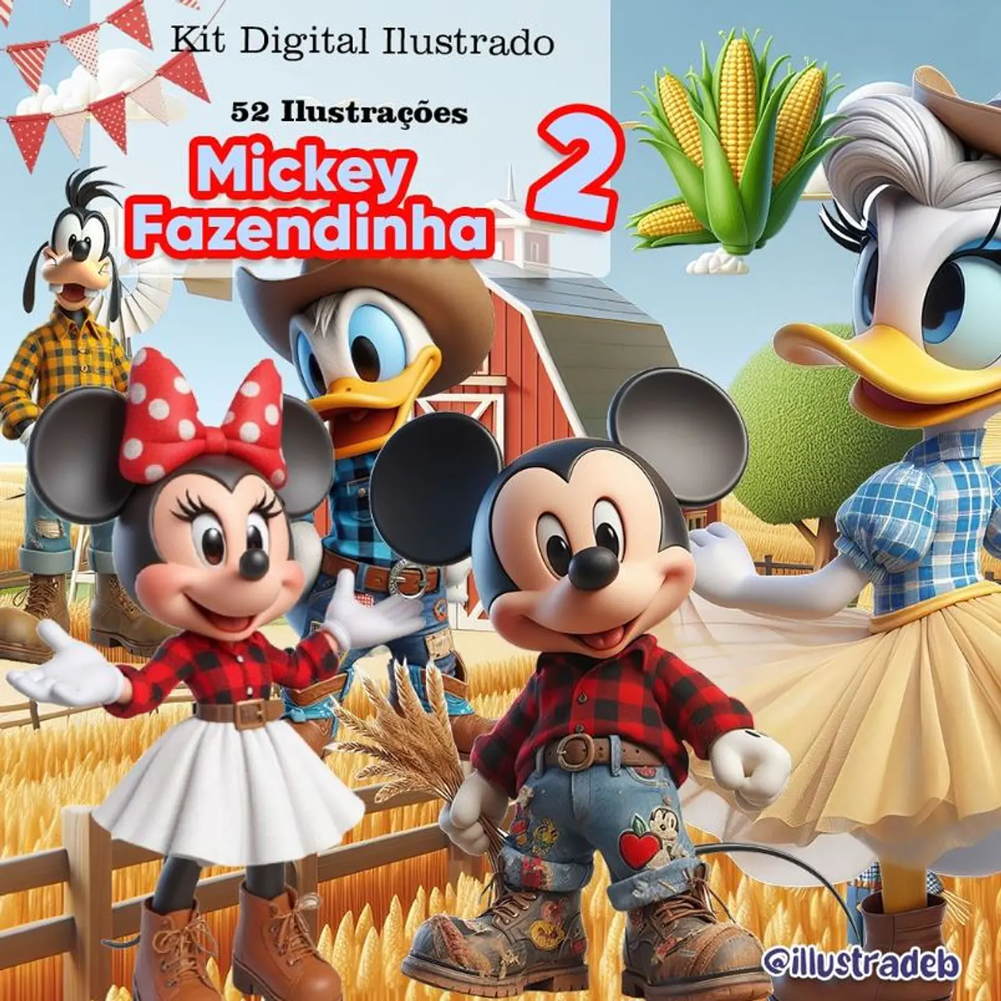 Mickey Fazendinha 2- Kit Digital   1