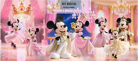 Mickey_e_Minnie_Realeza- Kit Digital