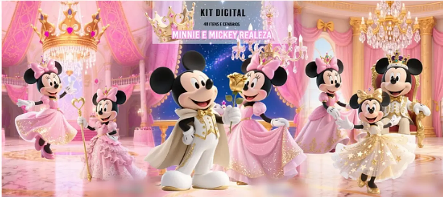 Mickey_e_Minnie_Realeza- Kit Digital 1