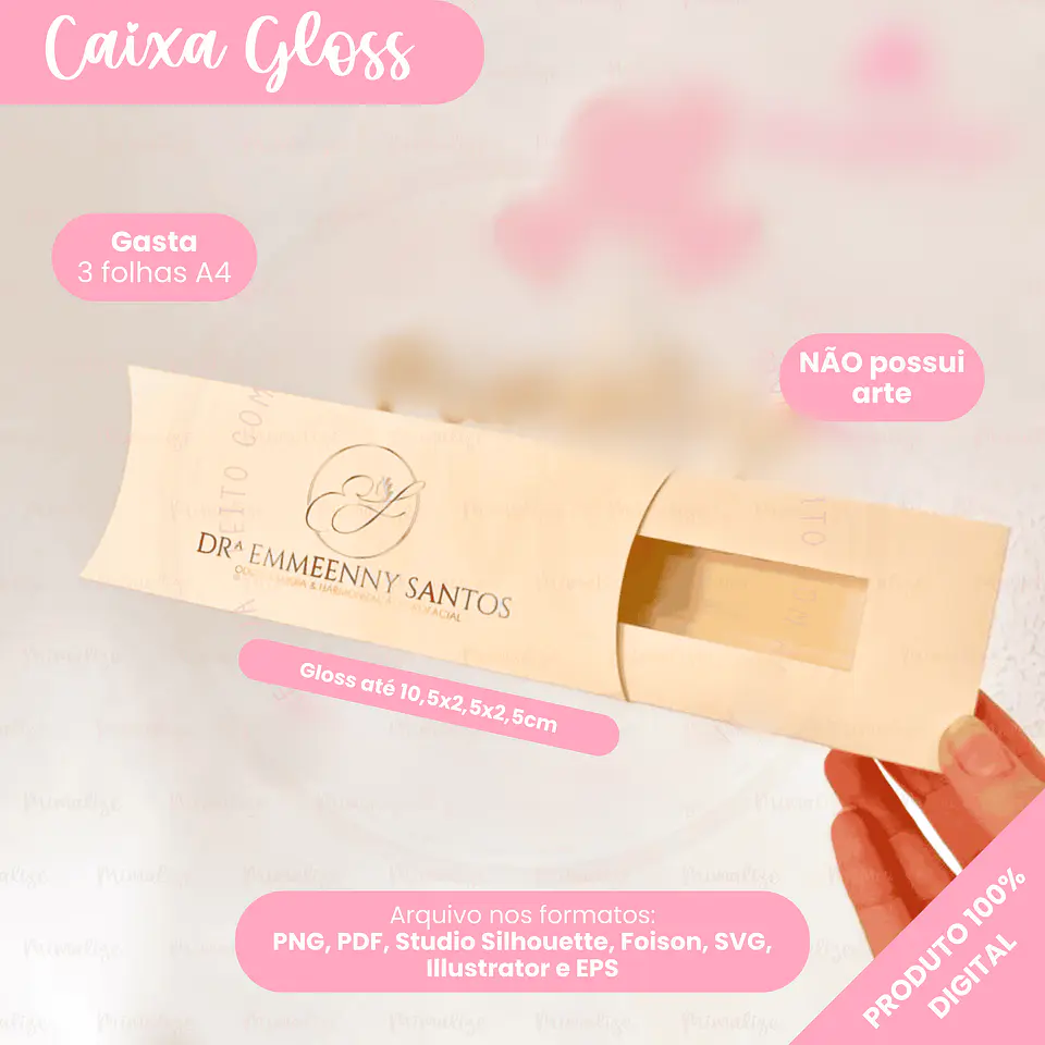 Molde Caixa Gloss - Arquivo de Corte 1