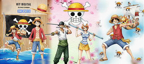 One_Piece_Aquarela- Kit Digital   