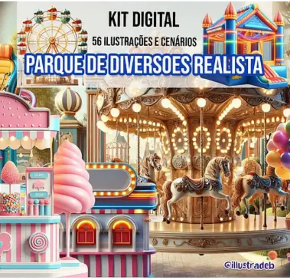 Parque de Diversões Realista- Kit Digital   1