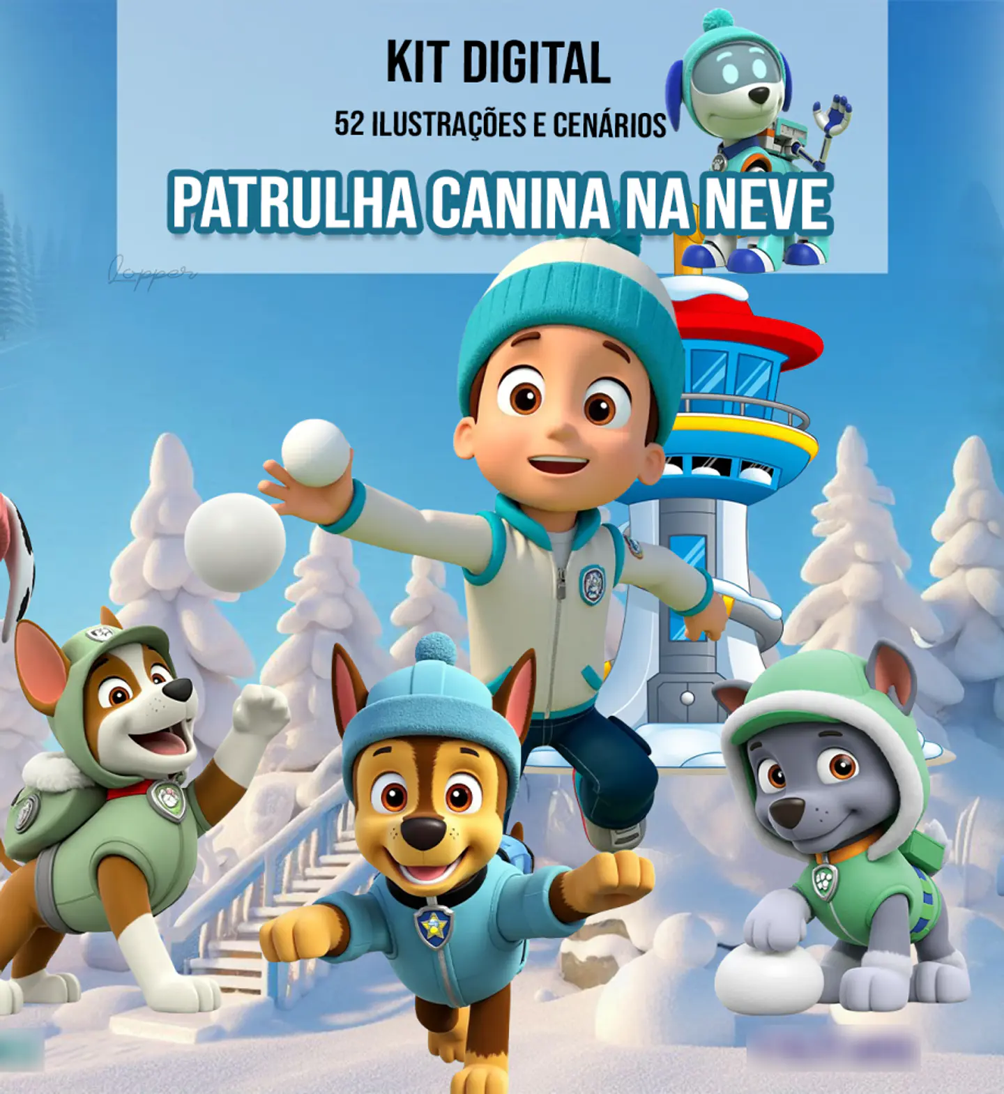 Patrulha Canina na Neve- Kit Digital    1