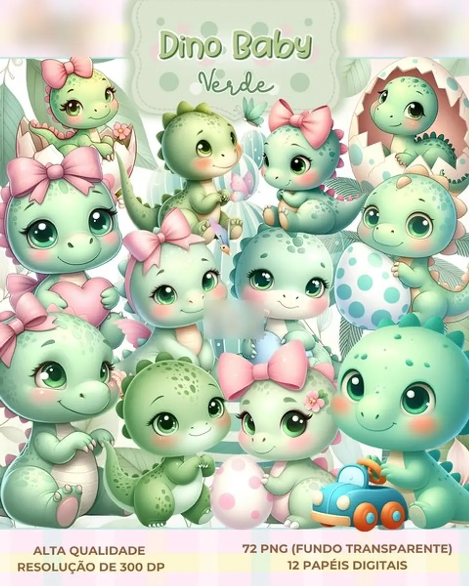 Dino Baby Verde- Kit Digital    1