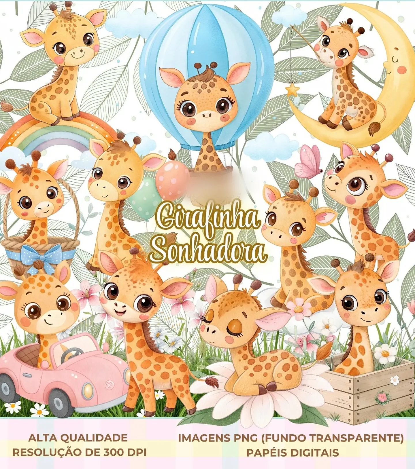 GIRAFINHA SONHADORA- Kit Digital    1