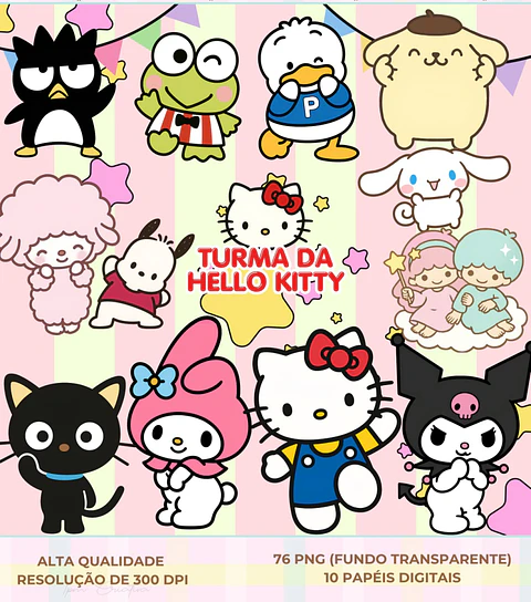 Turma da Hello Kitty- Kit Digital  