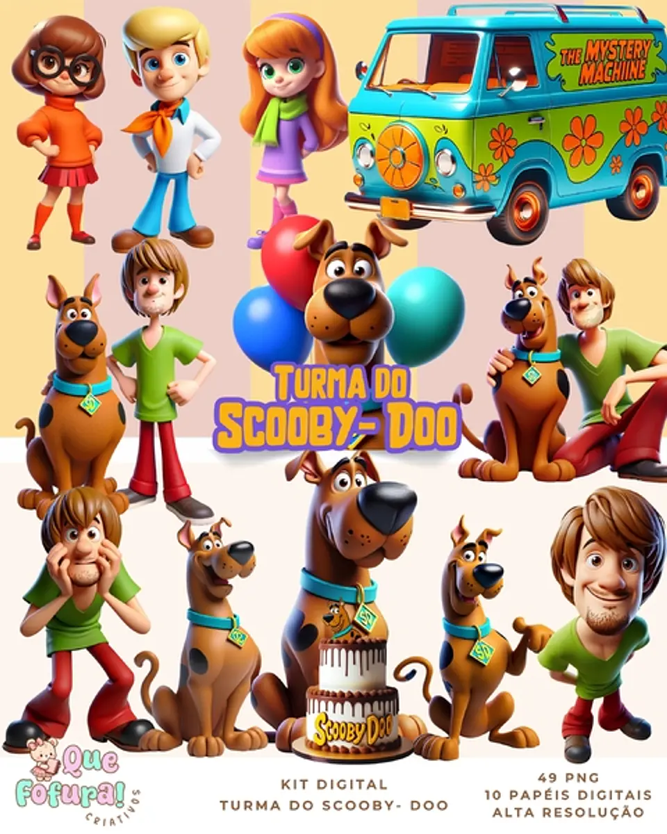 Turma do Scooby-Doo Kit Digital 1