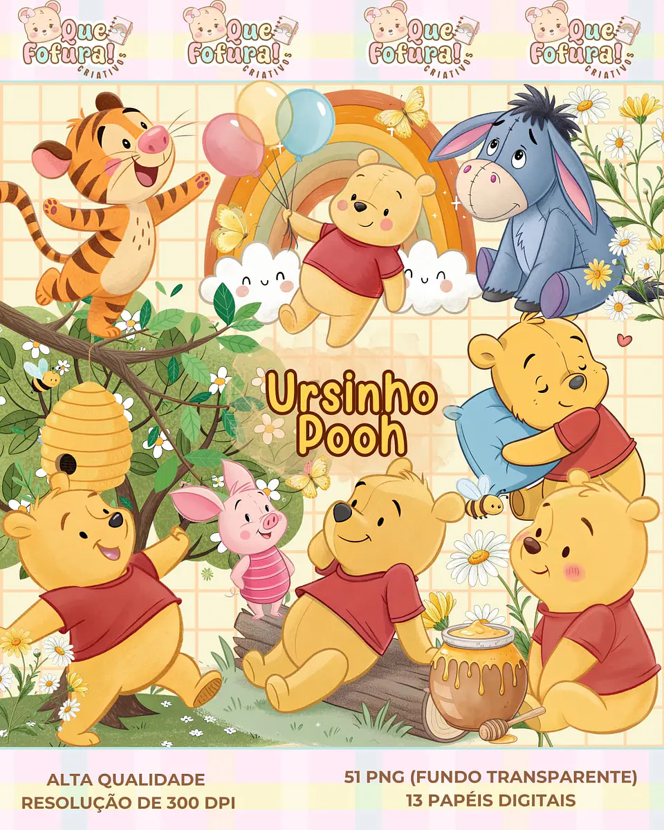 Ursinho Pooh- Kit Digital   1