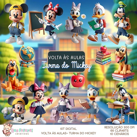 Volta às Aulas - Turma do Mickey- Kit Digital   