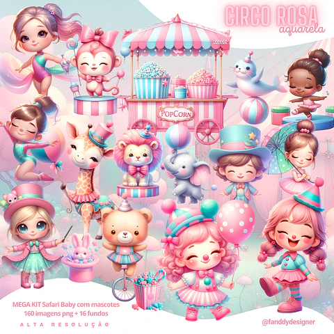 Circo Rosa- Kit Digital     