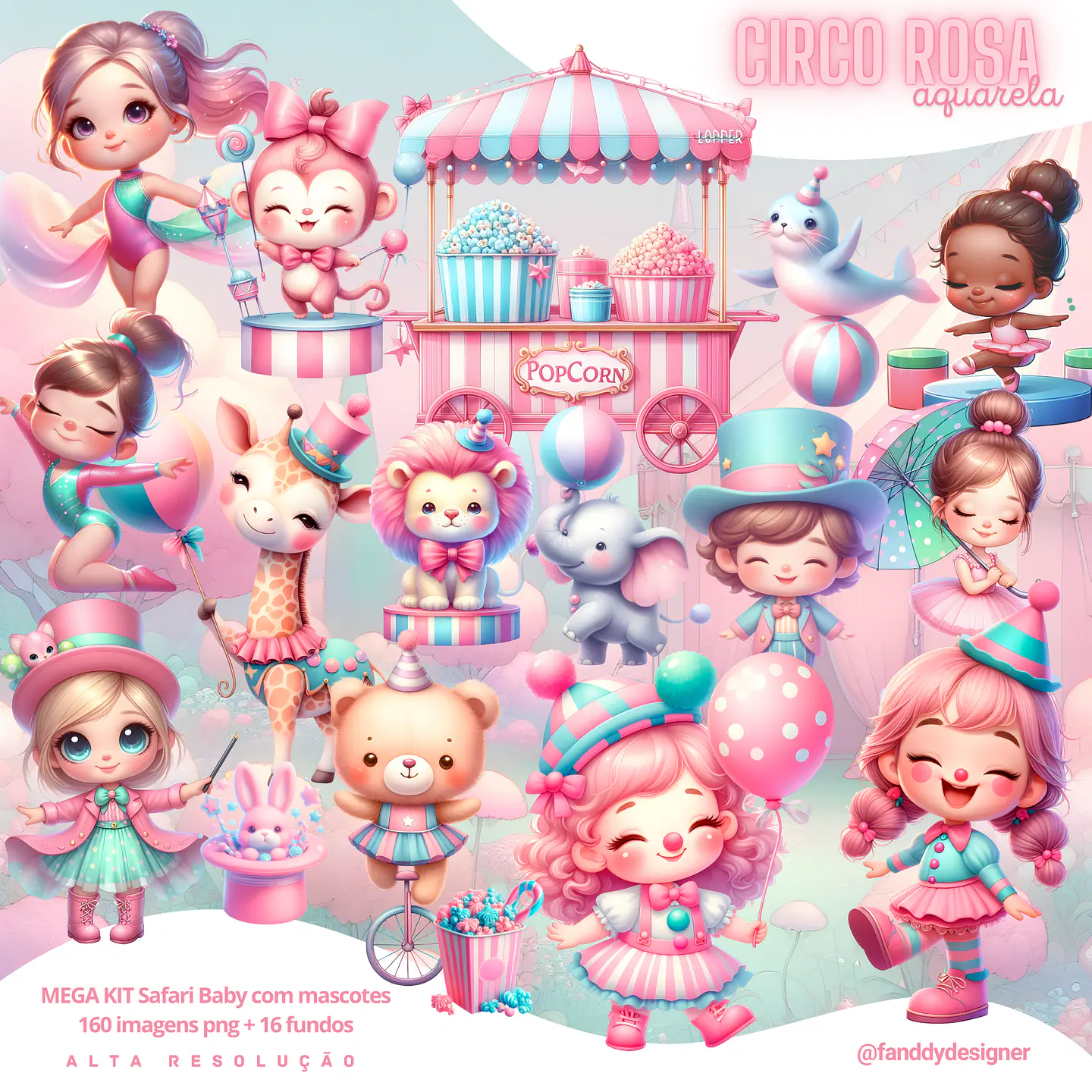 Circo Rosa- Kit Digital      1