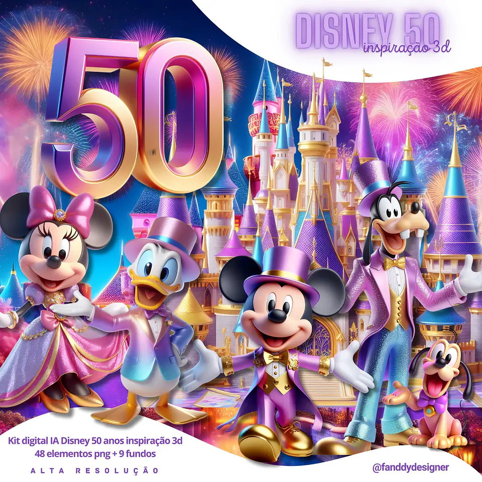 Disney 50 Anos- Kit Digital    1