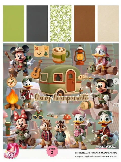 DISNEY ACAMPAMENTO 3D- Kit Digital 