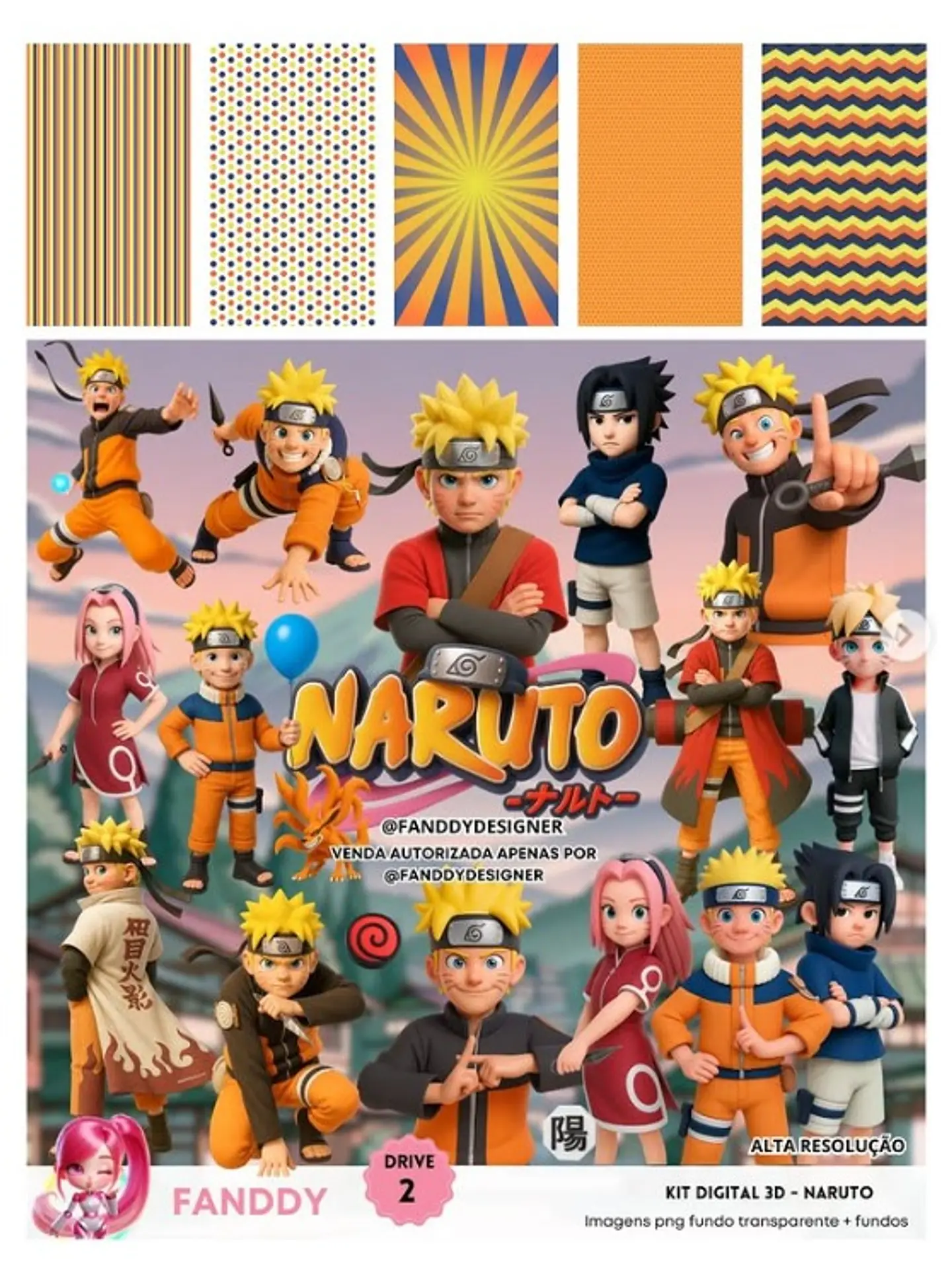 NARUTO  3D- Kit Digital   1