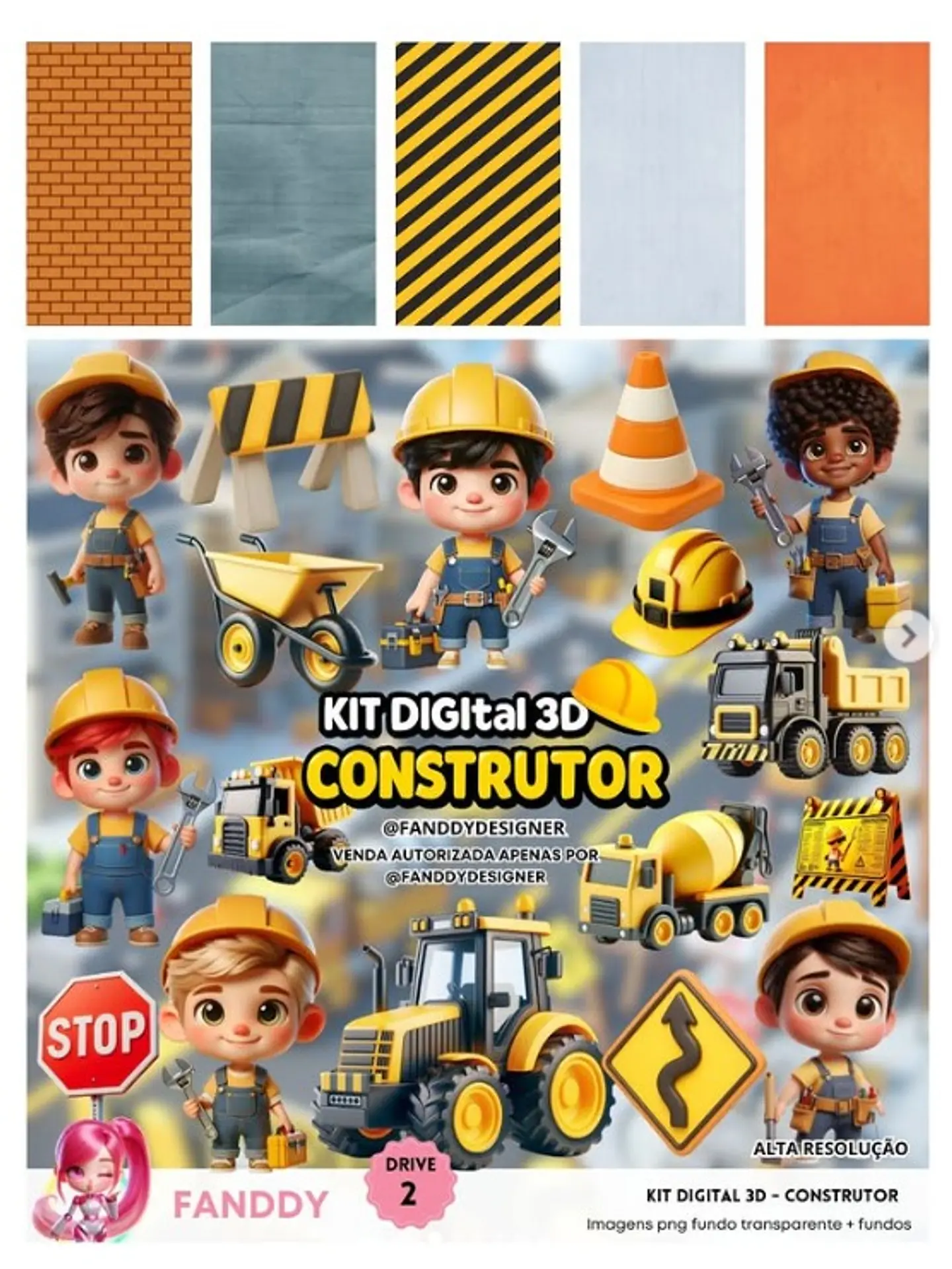 CONSTRUTOR COM MASCOTES 3D- Kit Digital    1