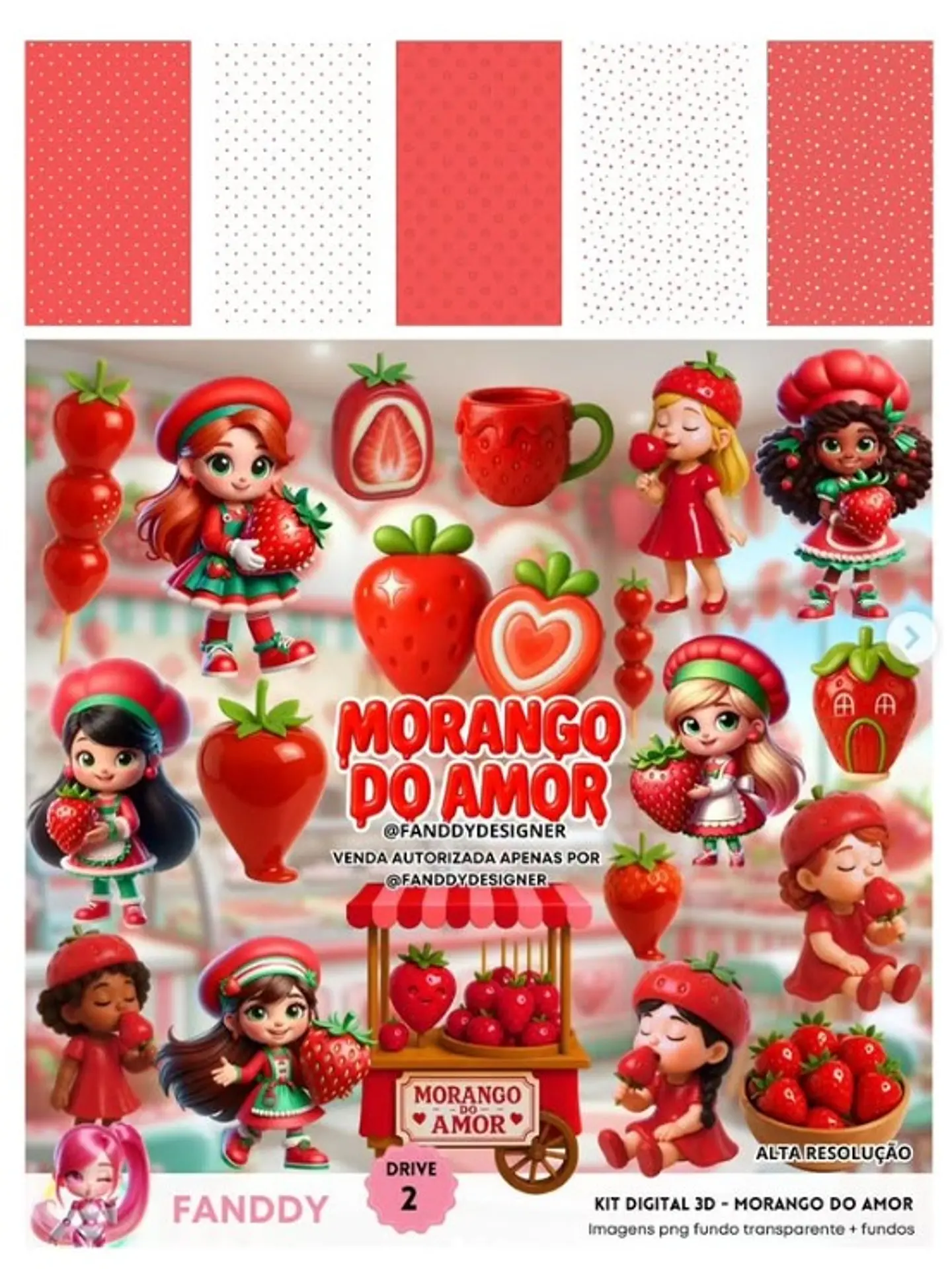 MORANGO DO AMOR 3D- Kit Digital   1