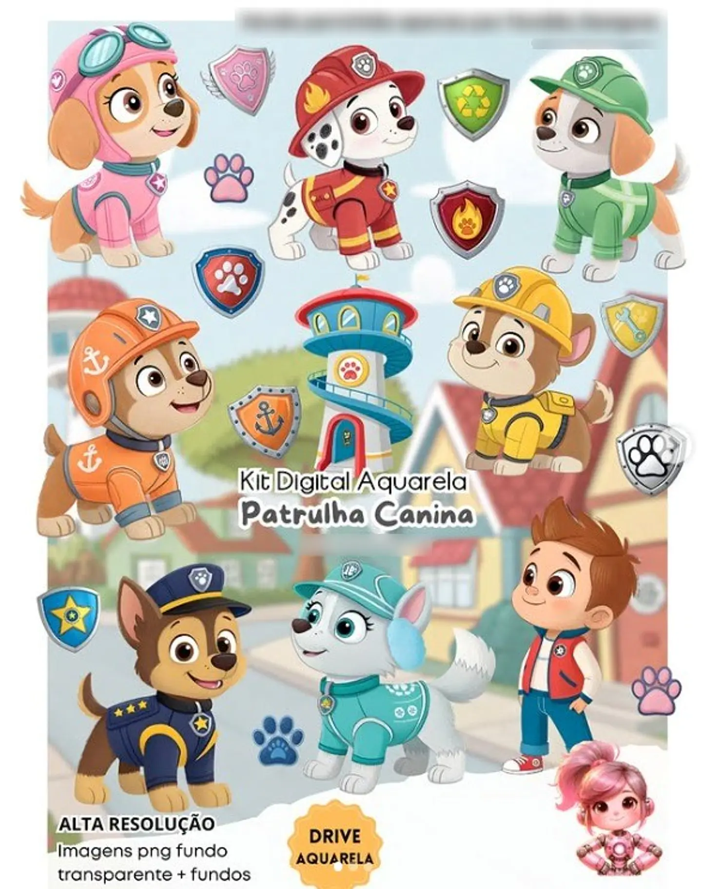  PATRULHA CANINA AQUARELA- Kit Digital  1