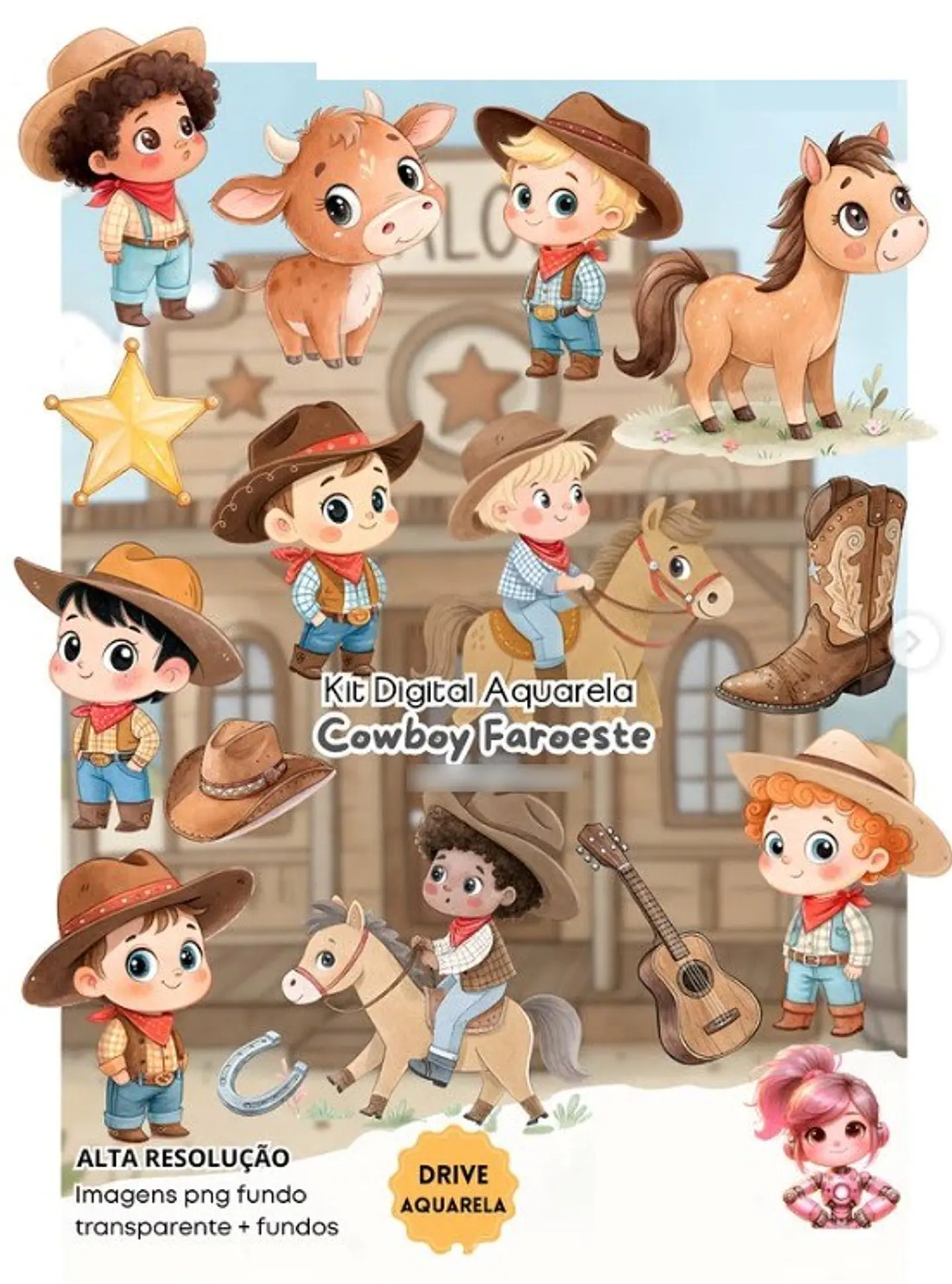 COWGIRL FAROESTE- Kit Digital   1