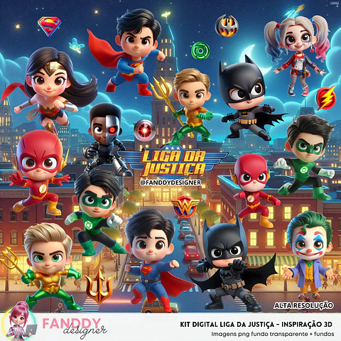 Liga da Justiça- Kit Digital 