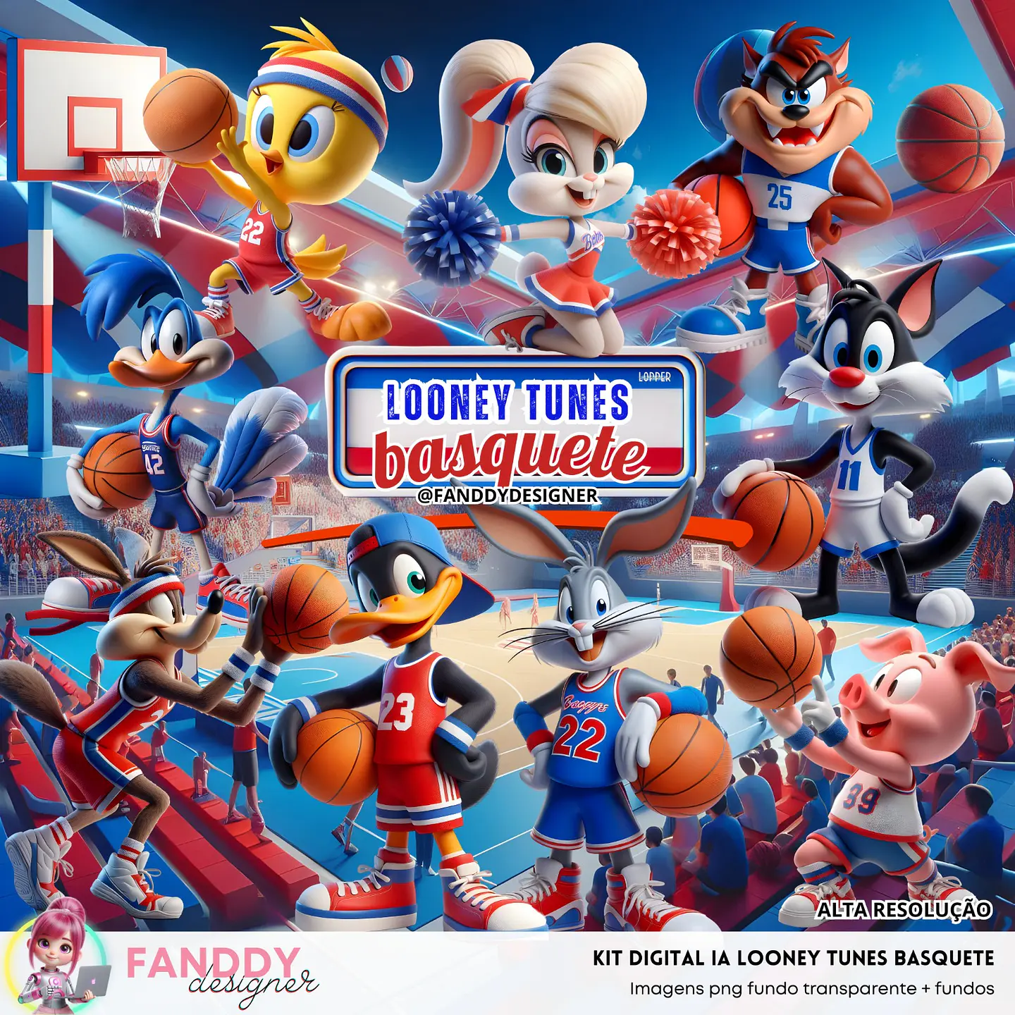 Looney Tunes Basquete- Kit Digital  1