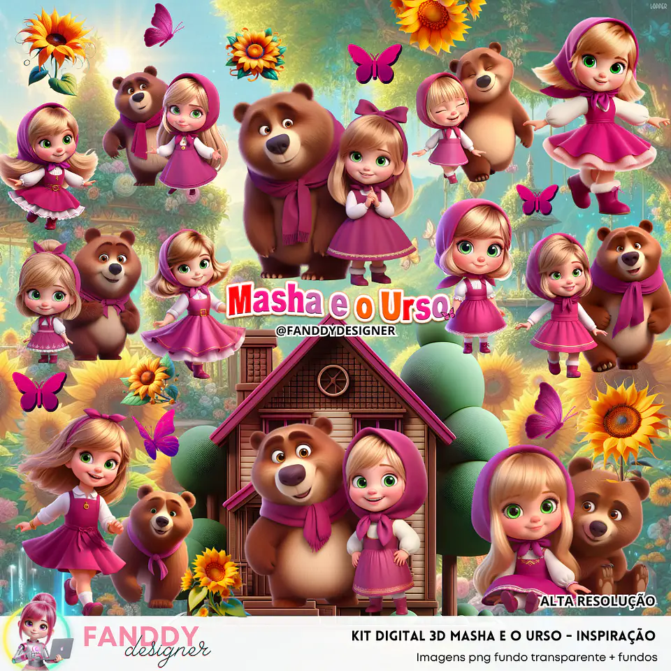 Masha e O Urso- Kit Digital   1
