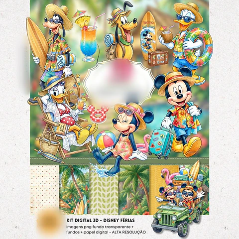 DISNEY FÉRIAS AQUARELA- Kit Digital