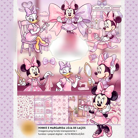 MINNIE E MARGARIDA LOJA DE LAÇOS- Kit Digital  