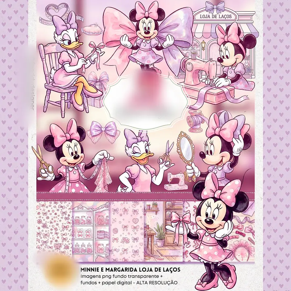 MINNIE E MARGARIDA LOJA DE LAÇOS- Kit Digital   1