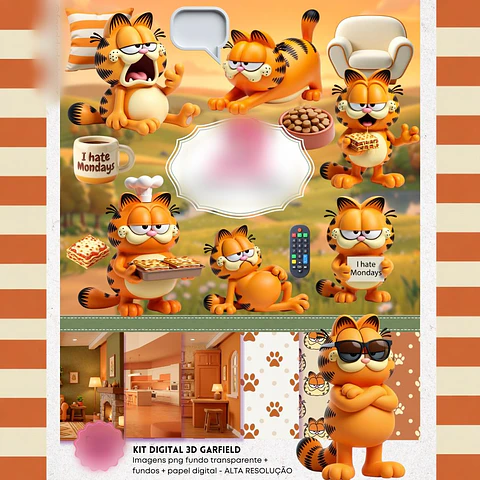 GARFIELD 3D- Kit Digital    