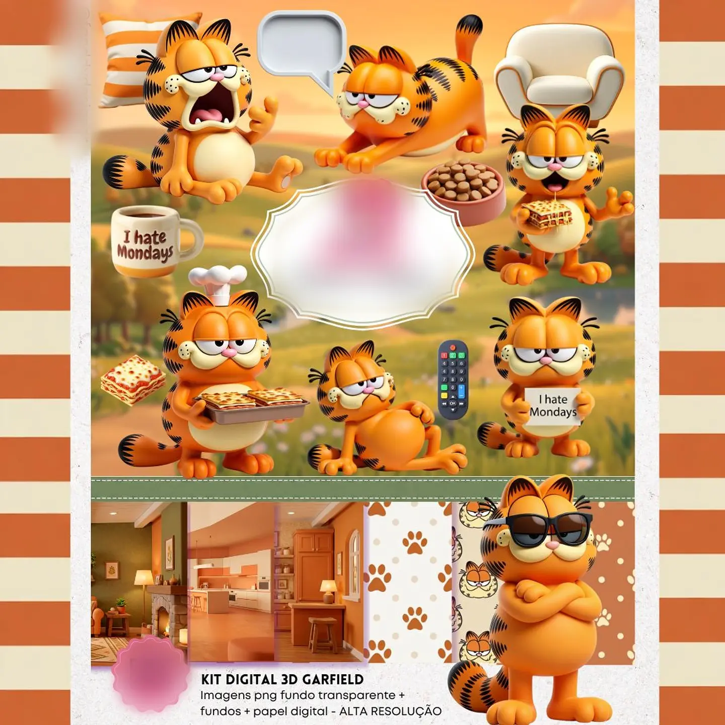 GARFIELD 3D- Kit Digital     1