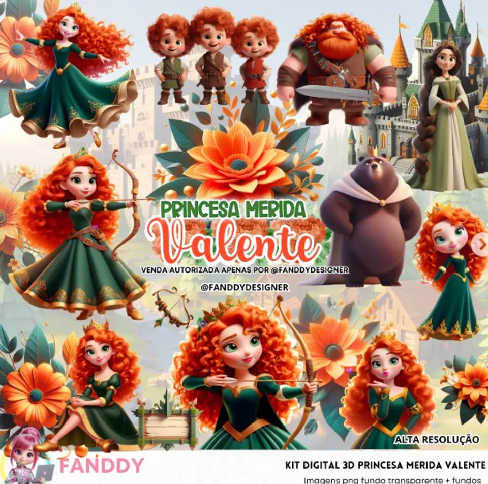  PRINCESA MERIDA VALENTE- Kit Digital   1