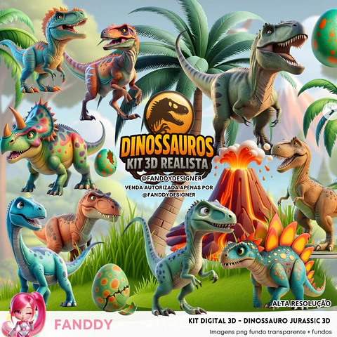 DINOSSAURO JURASSIC- Kit Digital 