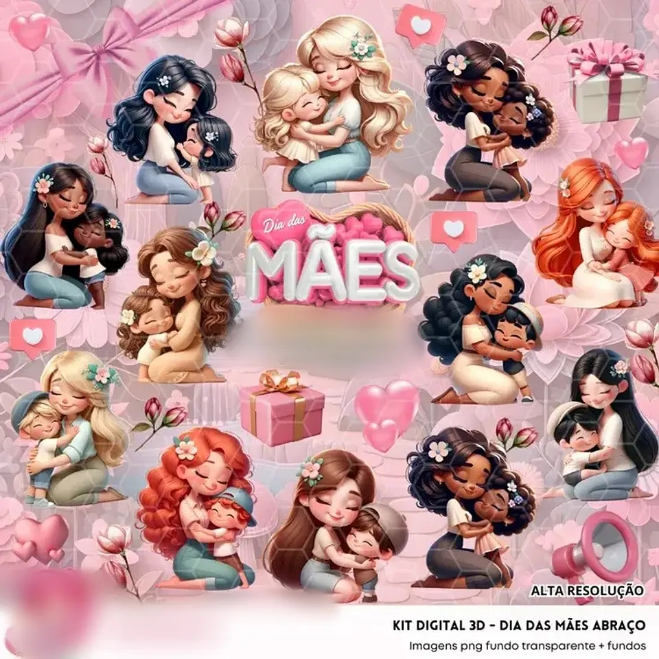 DIA DAS MÃES ABRAÇO- Kit Digital  1