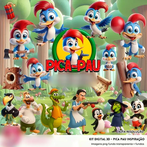 PICA PAU 3D- Kit Digital 