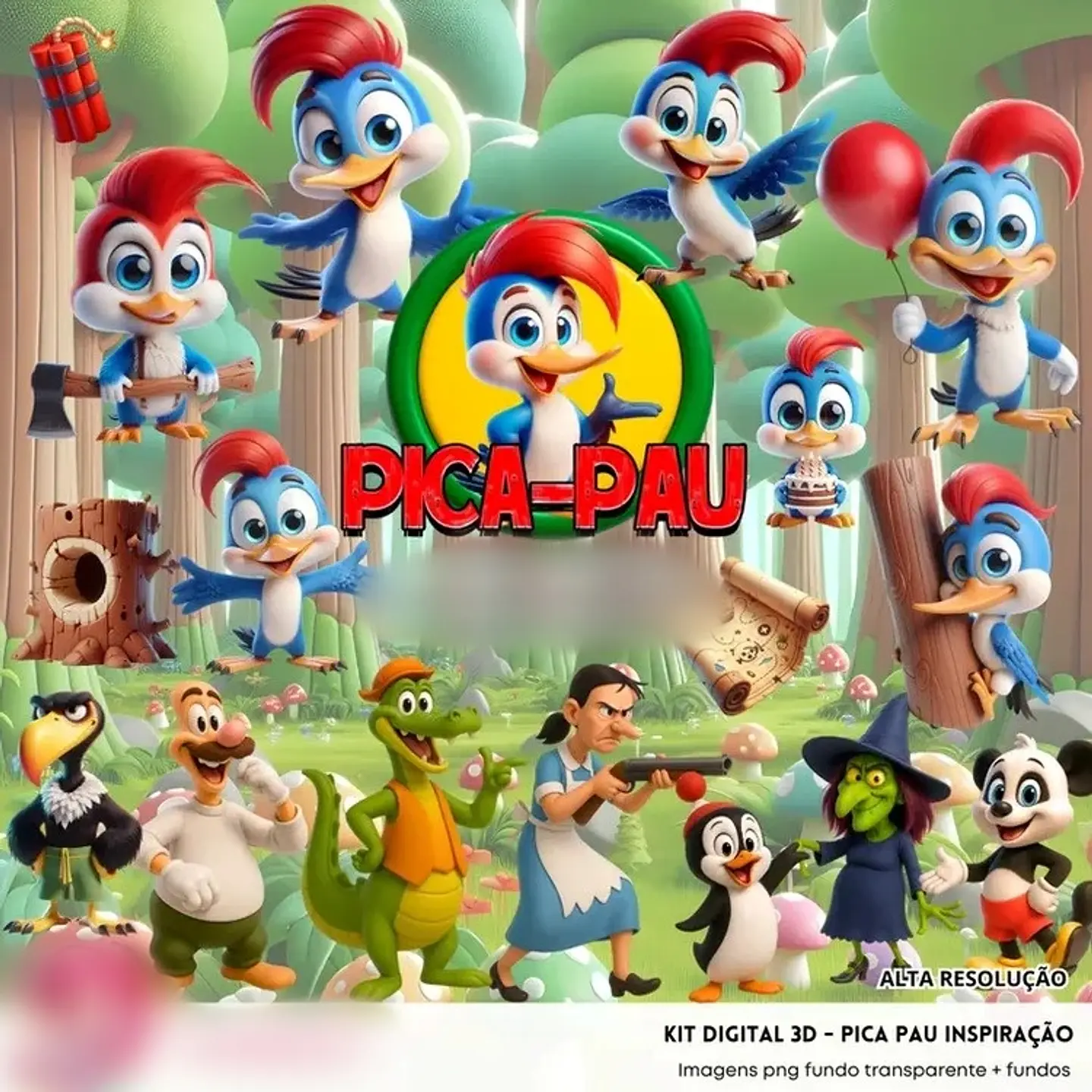 PICA PAU 3D- Kit Digital  1