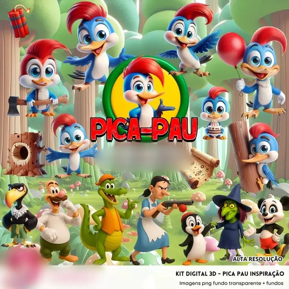 PICA PAU 3D- Kit Digital  1