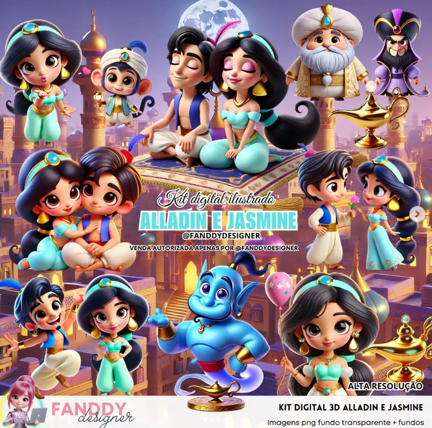Alladiin e Jasmine- Kit Digital  1