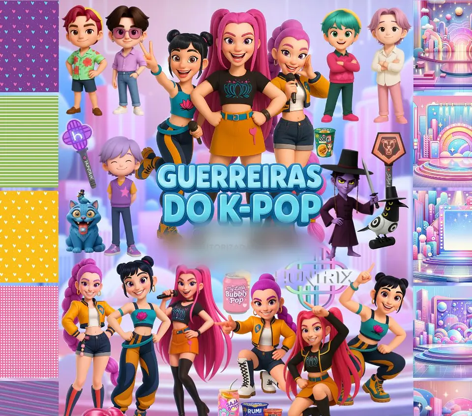 GUERREIRAS DO K-POP 3D- Kit Digital  1