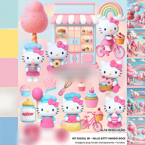 HELLO KITTY MUNDO DOCE- Kit Digital   