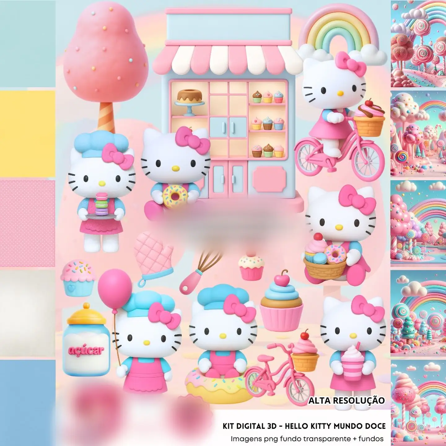 HELLO KITTY MUNDO DOCE- Kit Digital    1