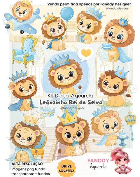 Leãozinho Rei- Kit Digital 