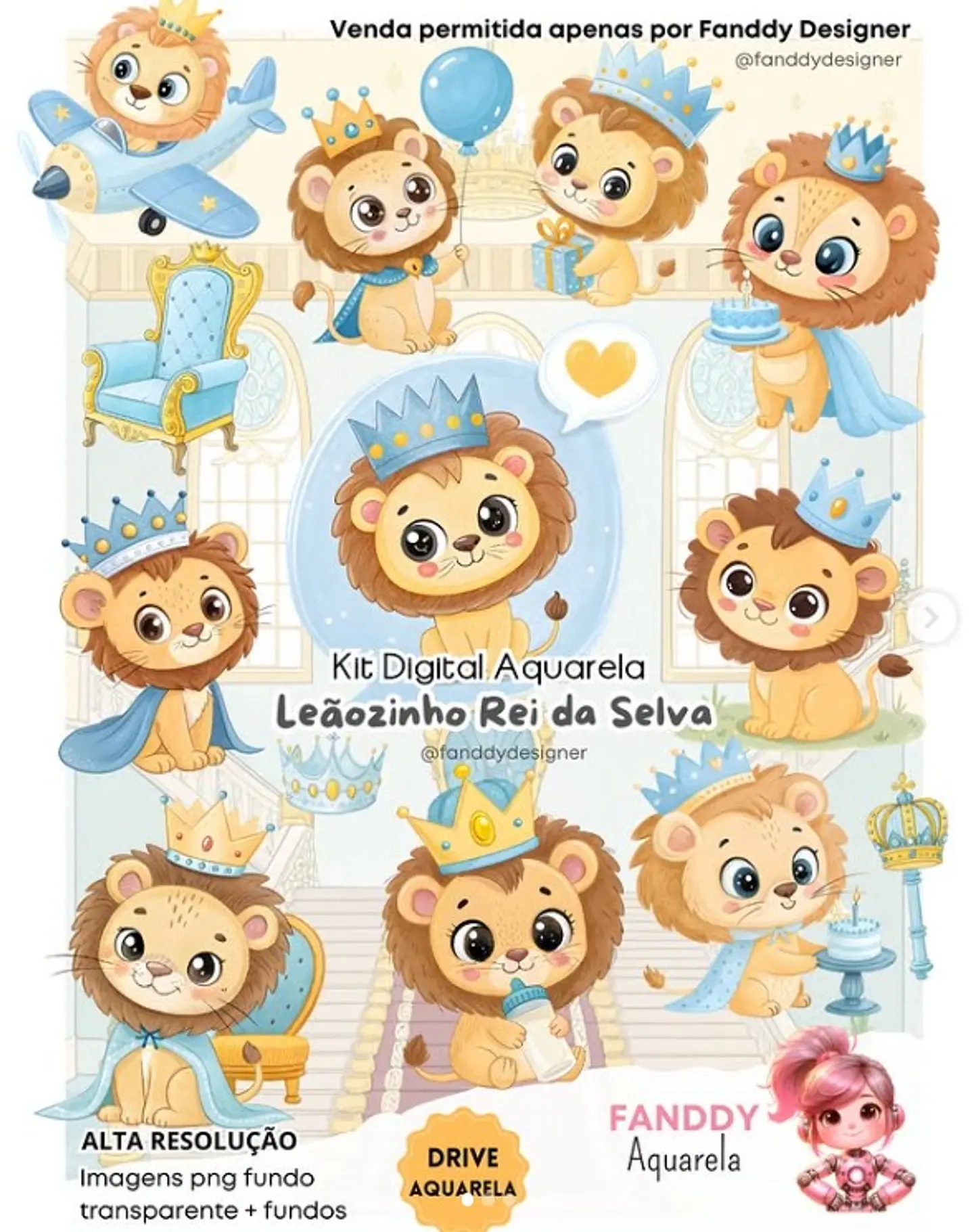Leãozinho Rei- Kit Digital  1