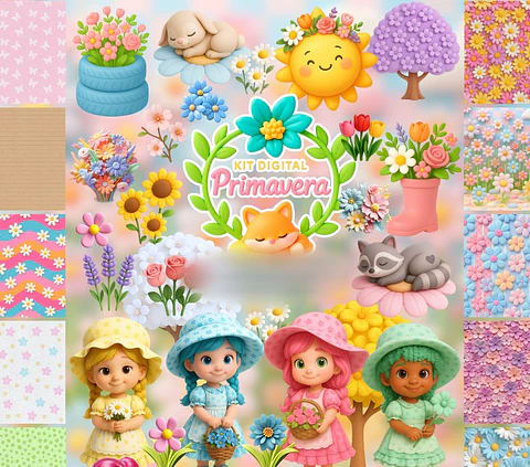 PRIMAVERA FLORAL 3D- Kit Digital  