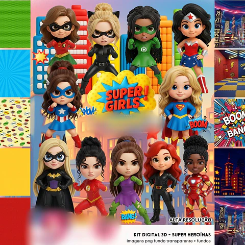 SUPER HEROÍNAS 3D- Kit Digital  